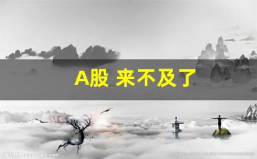 A股 来不及了(a股没希望了)_https://www.eamstsz.com_科创板_第1张